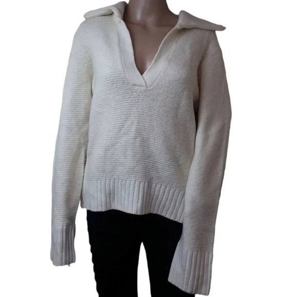 Veronica Beard Sweaters - Veronica Beard Brogan Spread-Collar Sweater